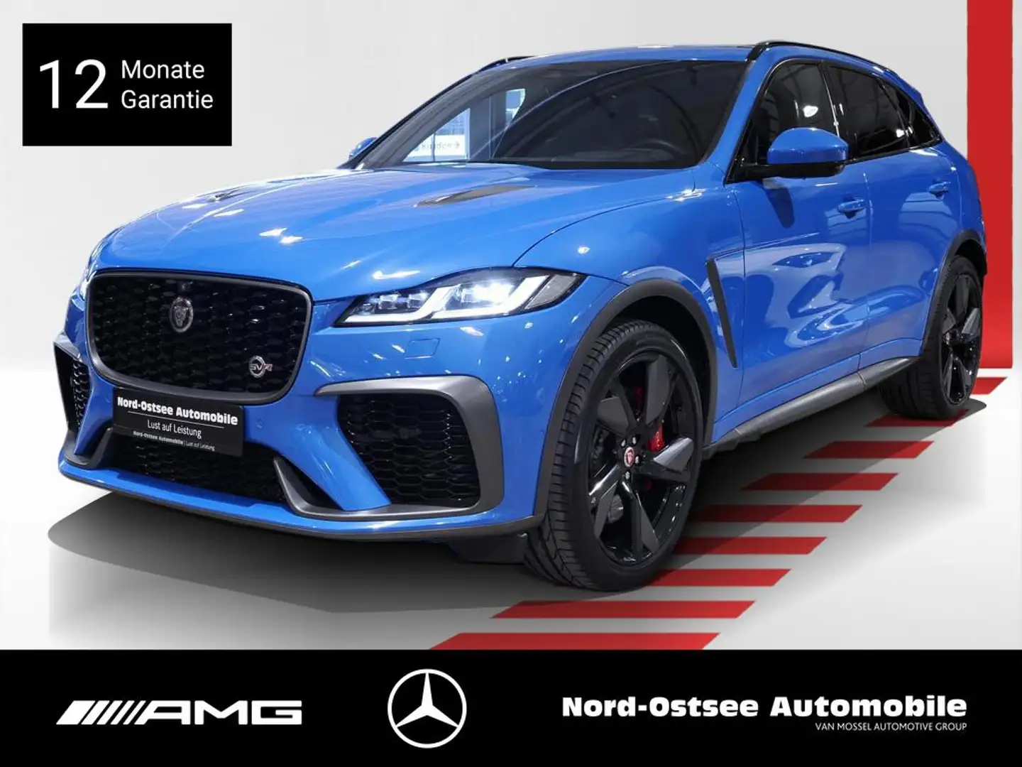 Jaguar F-Pace P550 SVR AWD HUD SD KAMERA PDC SURROUND Blau - 1