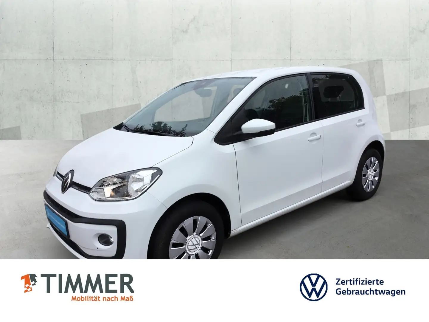 Volkswagen up! 1.0 MOVE *4-TÜR *SHZ *KLIMA *TELEFON *DAB+ * Weiß - 1