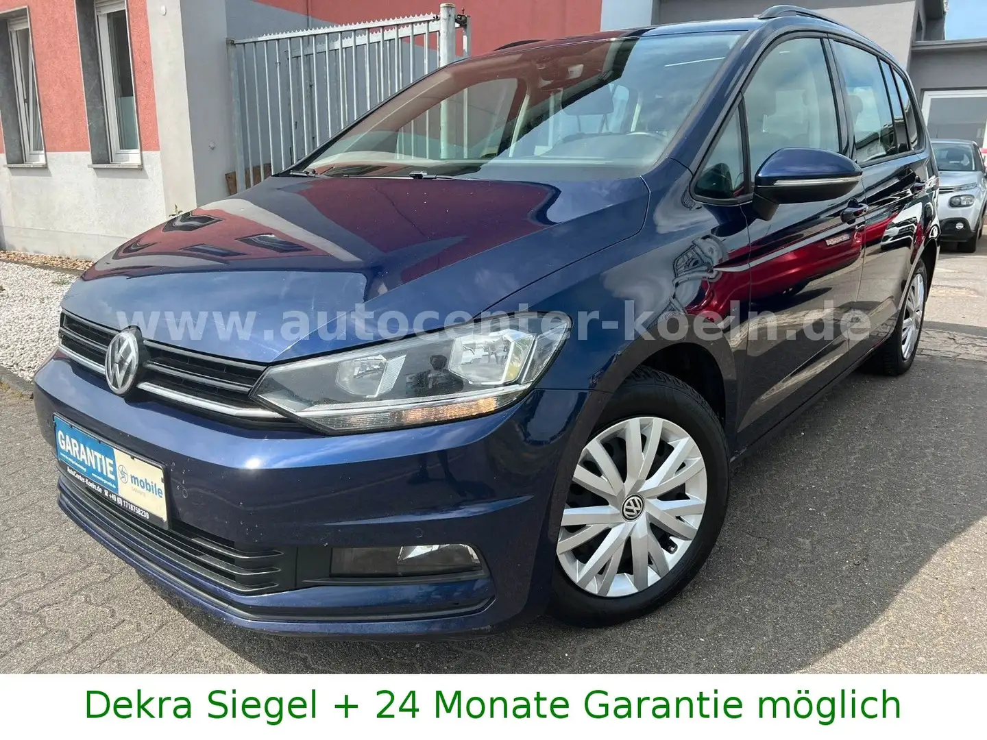 Volkswagen Touran 1.0 TSI-Navi-Pano-PDC-7xSitzer-1.Hand-Eu6 Blau - 1