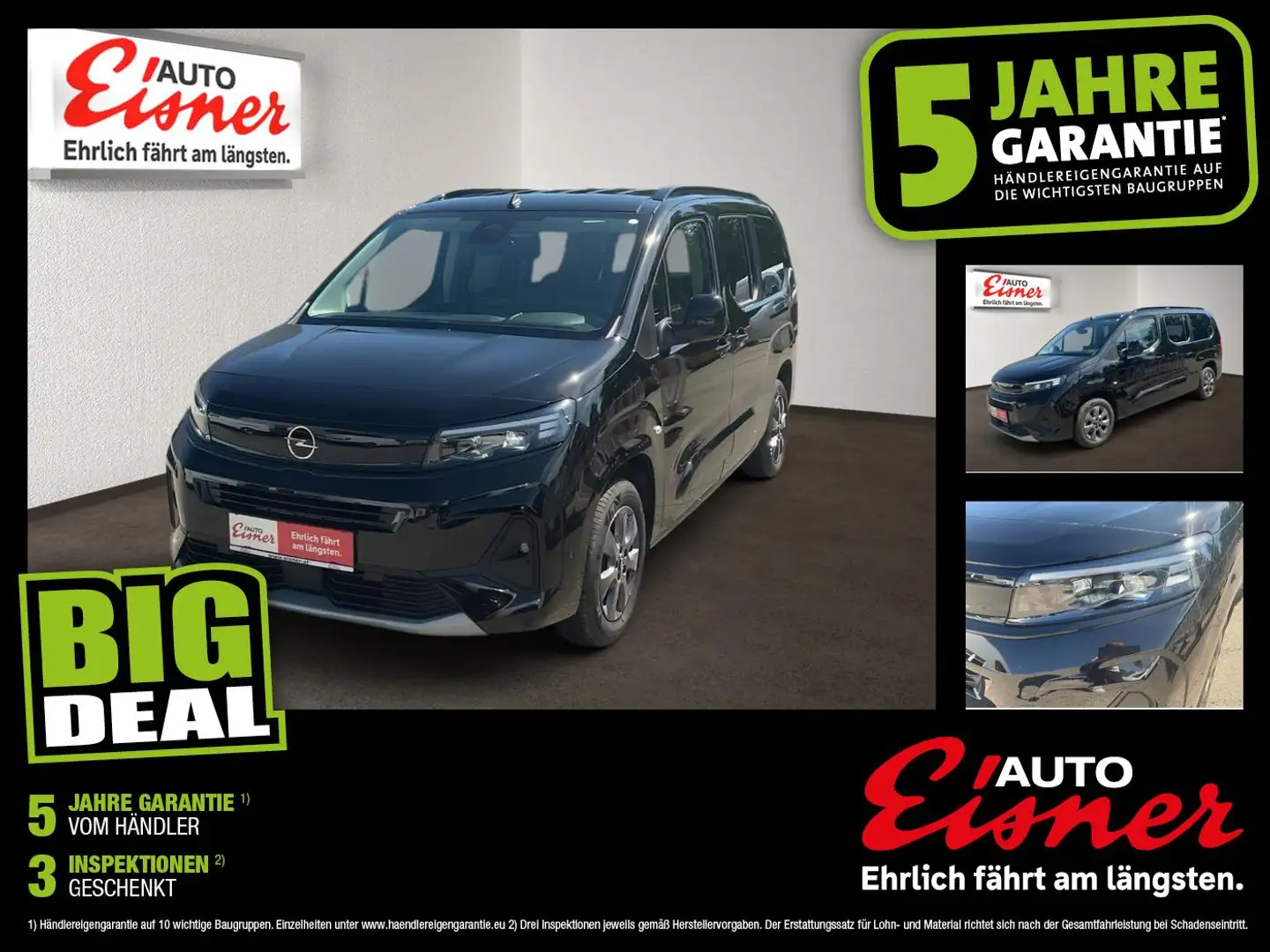 Opel Combo Life E 1.5 CDTI GS XL 2xKlima DynLicht LM Schwarz - 1