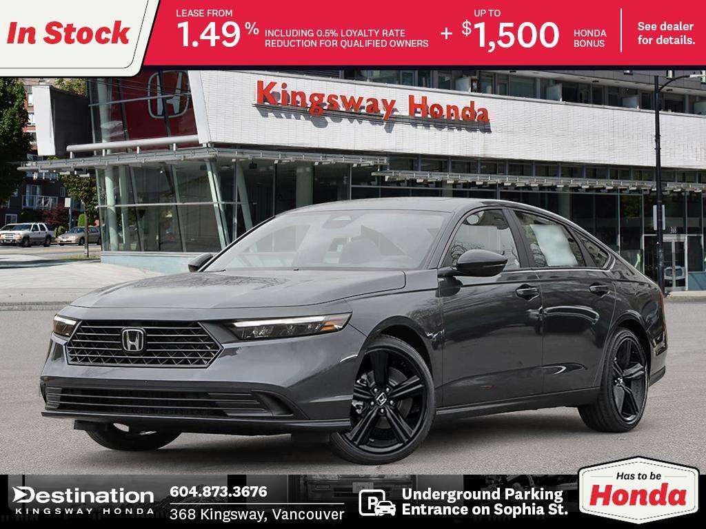 Gray (Meteoroid Grey Metallic) 2026 Honda Accord Hybrid Sedan Front-Wheel Drive Automatic