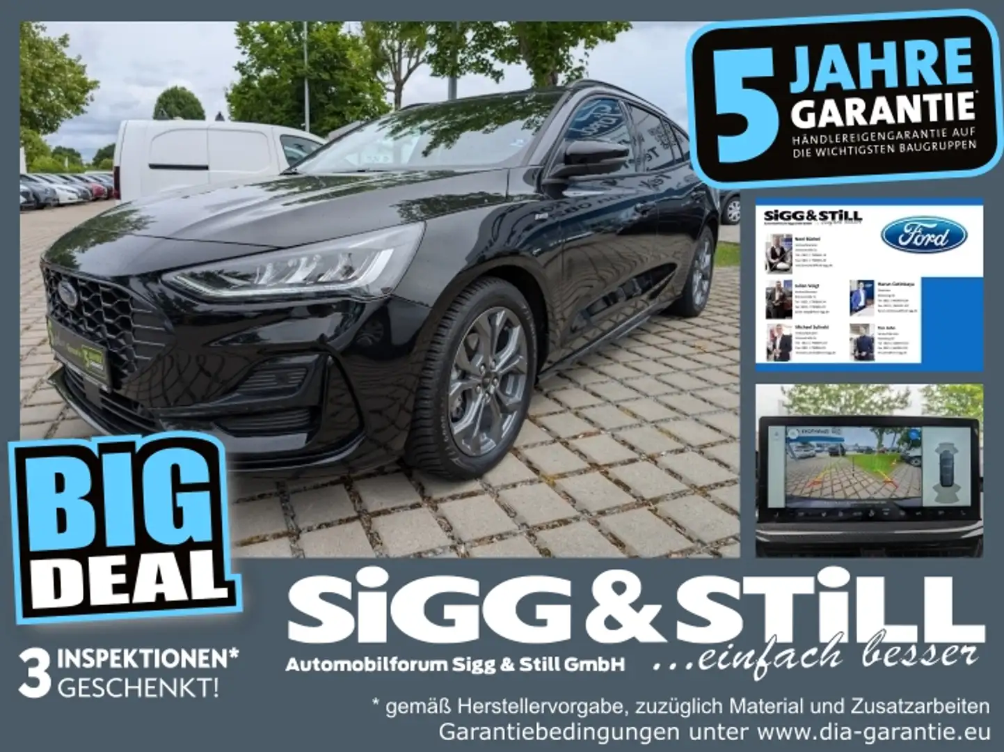 Ford Focus Turnier ST-Line AT ACC*LED*NAV*SHZ*CAM*PDC Schwarz - 1