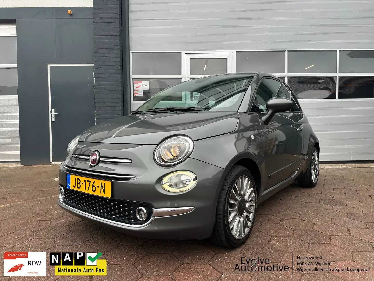 Fiat 500 0.9 TwinAir Lounge | Pano | Cruise | PDC | NAP | Gris - 1