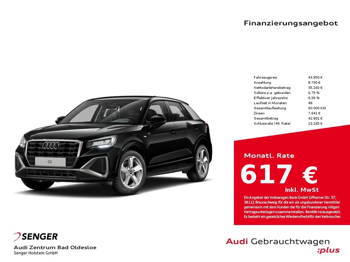 Audi Q2 S line 35 TFSI Zwart - 1