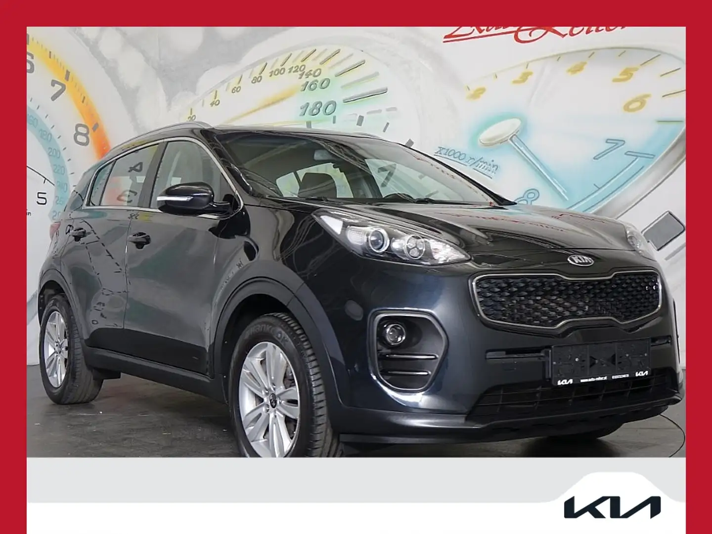 Kia Sportage 1,7 CRDI ISG Silber *NAVI, TEMPOMAT, RÜCKFAHRKA... Negro - 1