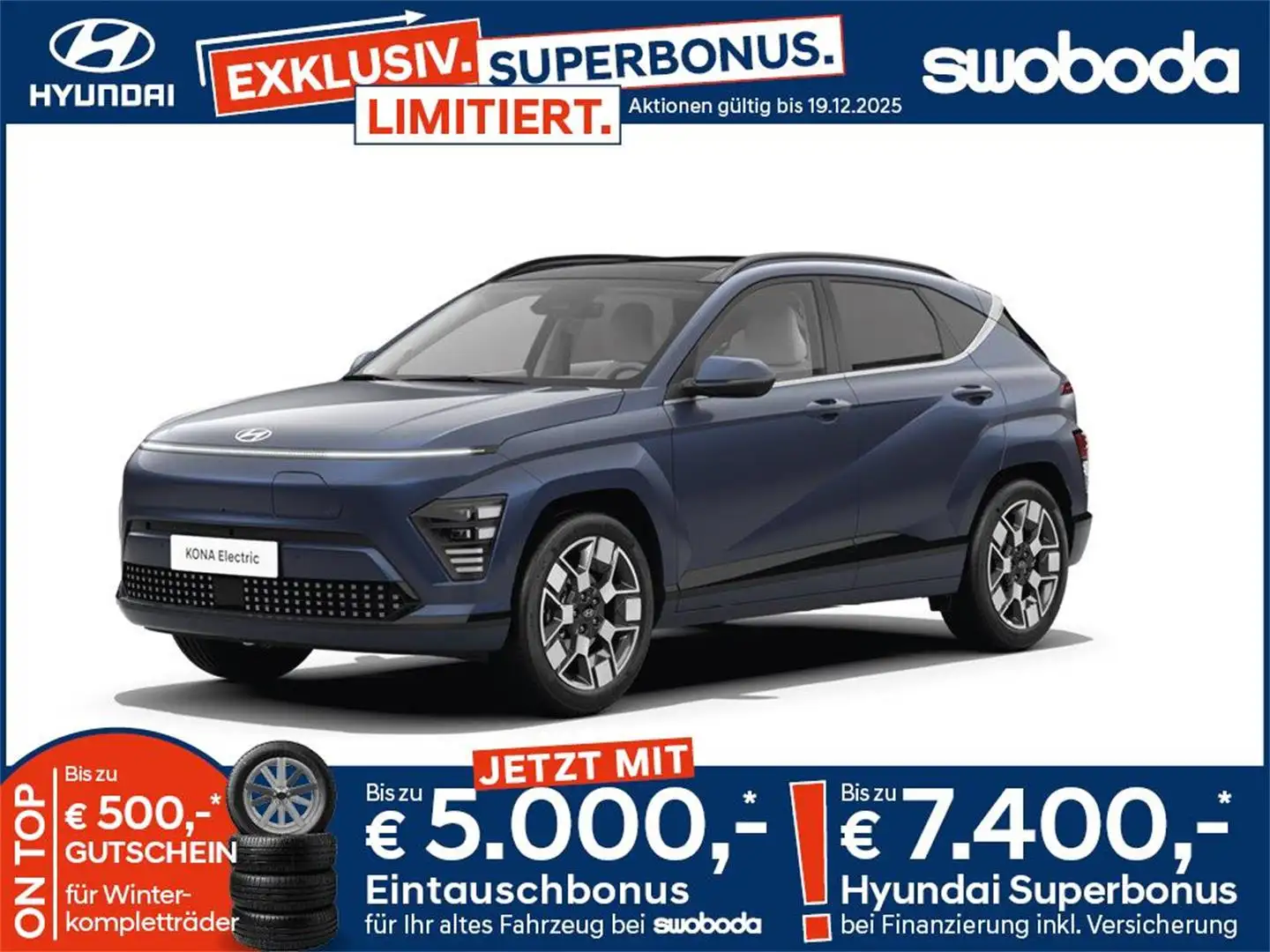 Hyundai KONA EV (SX2) GO 64,8 kWh k6eg2-O5 Blau - 1