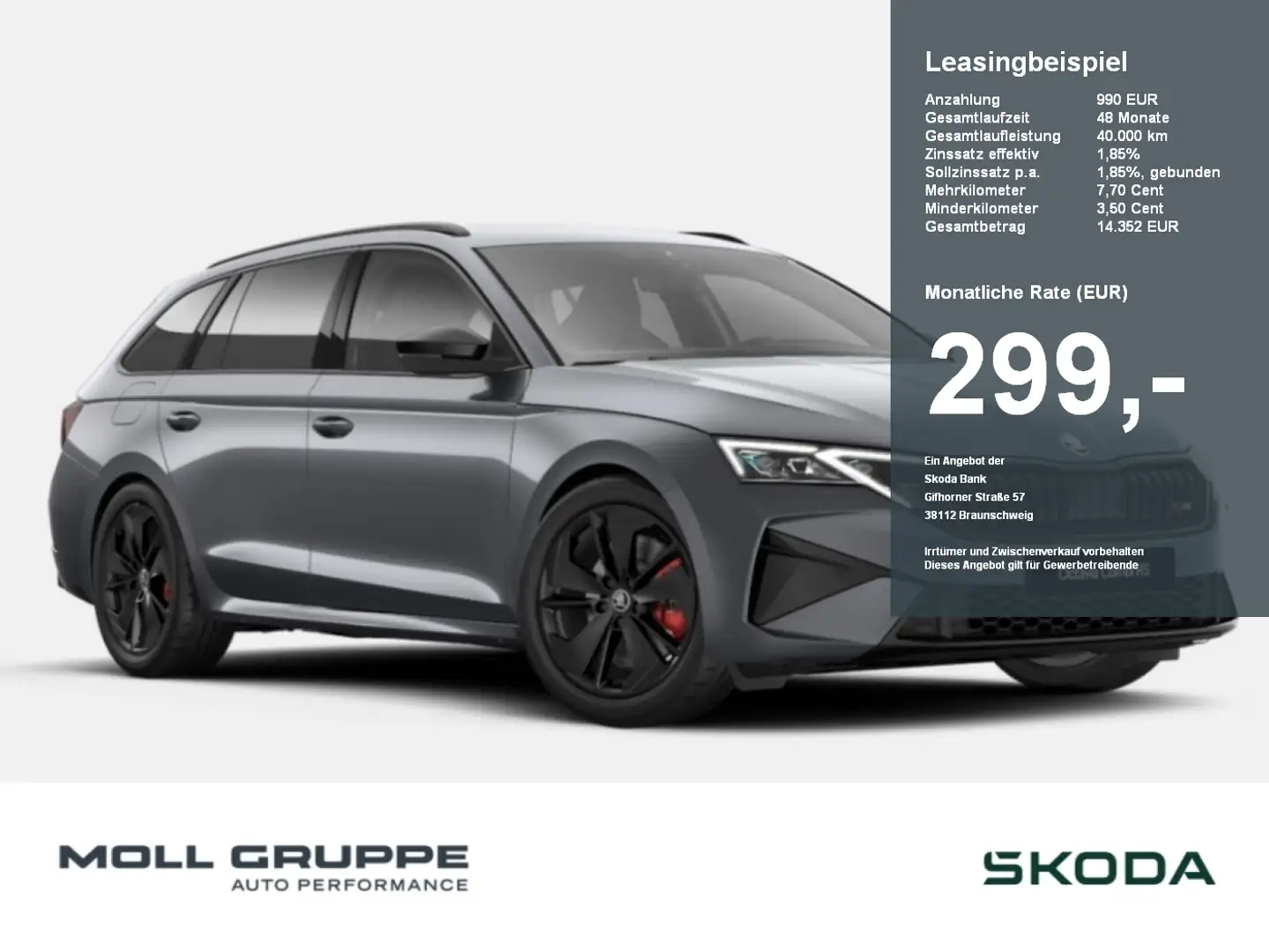 Skoda Octavia Combi 2.0 TSI  W RS NAVI LM ACC EL.HECK Grau - 1