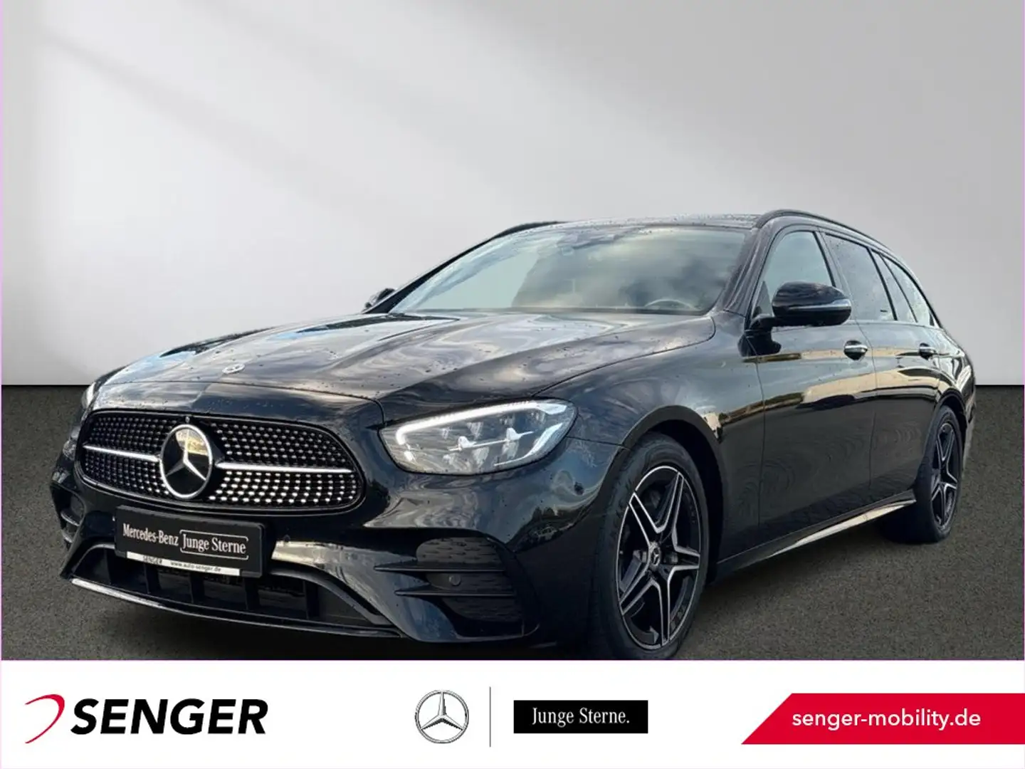 Mercedes-Benz E 400 d 4M T AMG Distronic Panorama 360°-K. AHK Zwart - 1