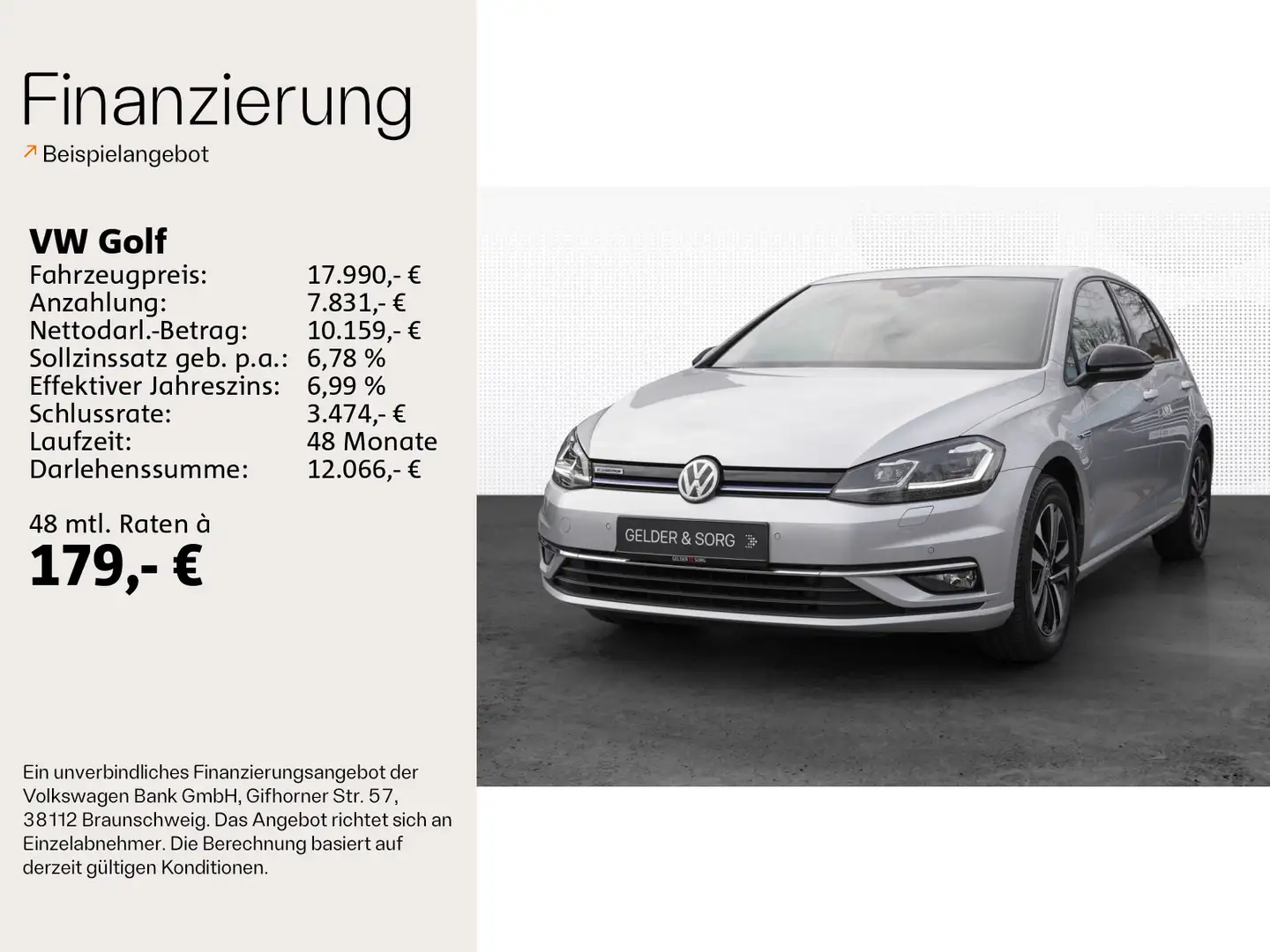 Volkswagen Golf 1.5 TGI IQ.Drive DSG ACC*LED*Kamera Argento - 2