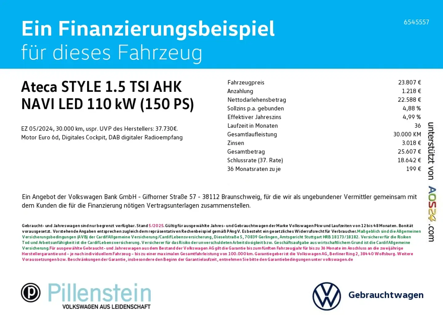 SEAT Ateca STYLE 1.5 TSI AHK NAVI LED SHZ PDC Silber - 2