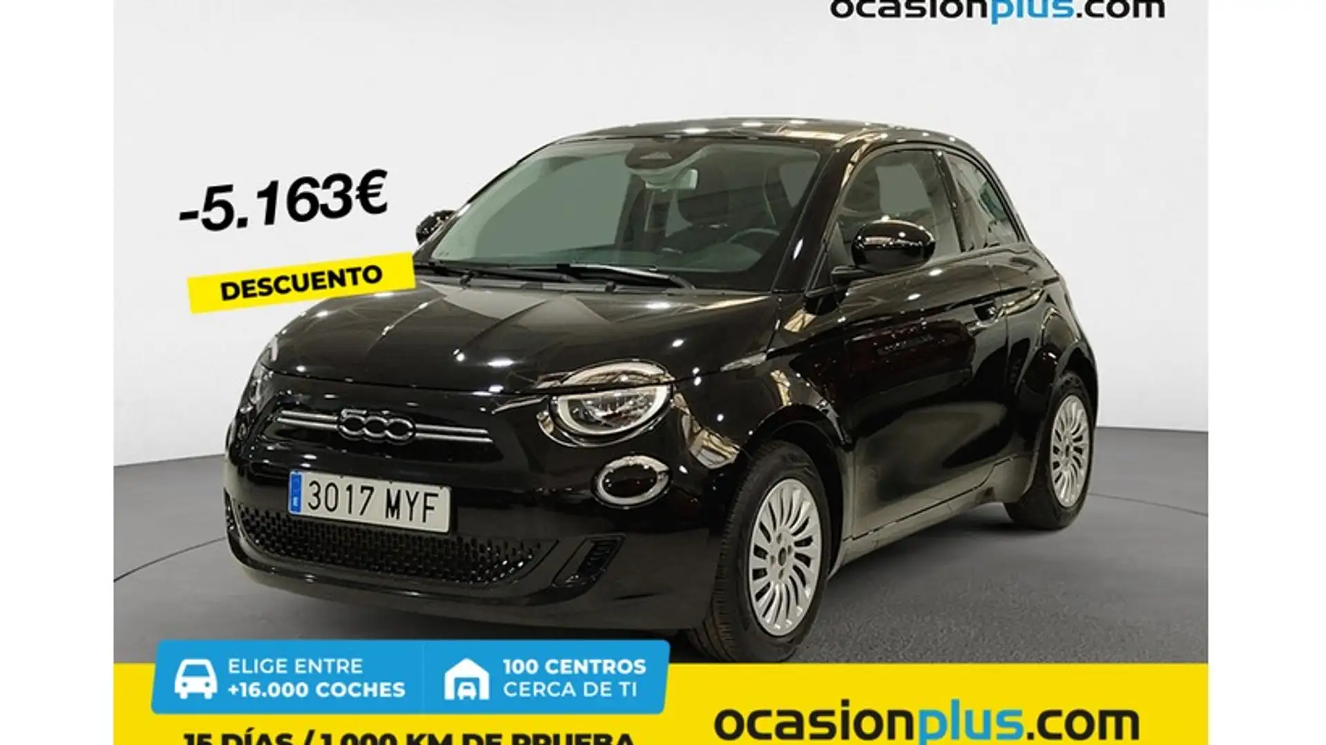 Fiat 500e Action 70KW Negro - 1