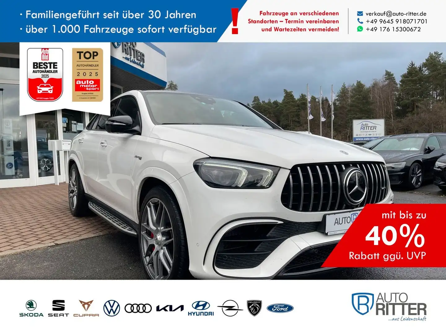 Mercedes-Benz GLE 63 AMG S Coupe HeadUp|AHK|ACC|Pano|Burmester Blanc - 1