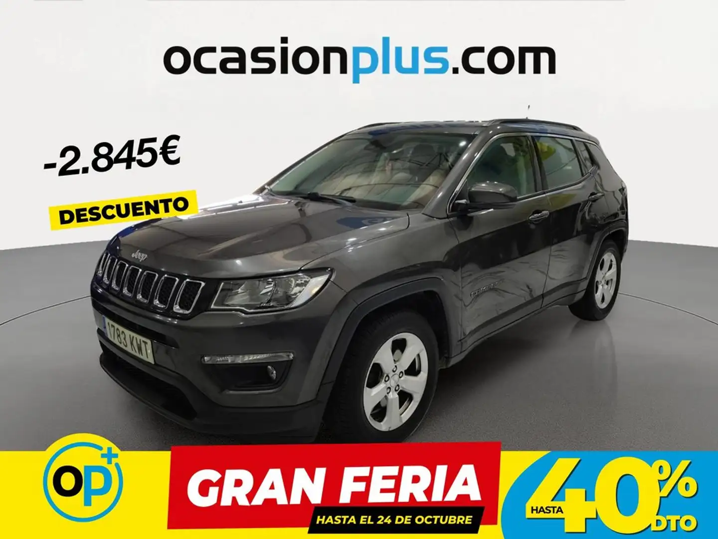Jeep Compass 1.6 Mjt Longitude 4x2 Gris - 1