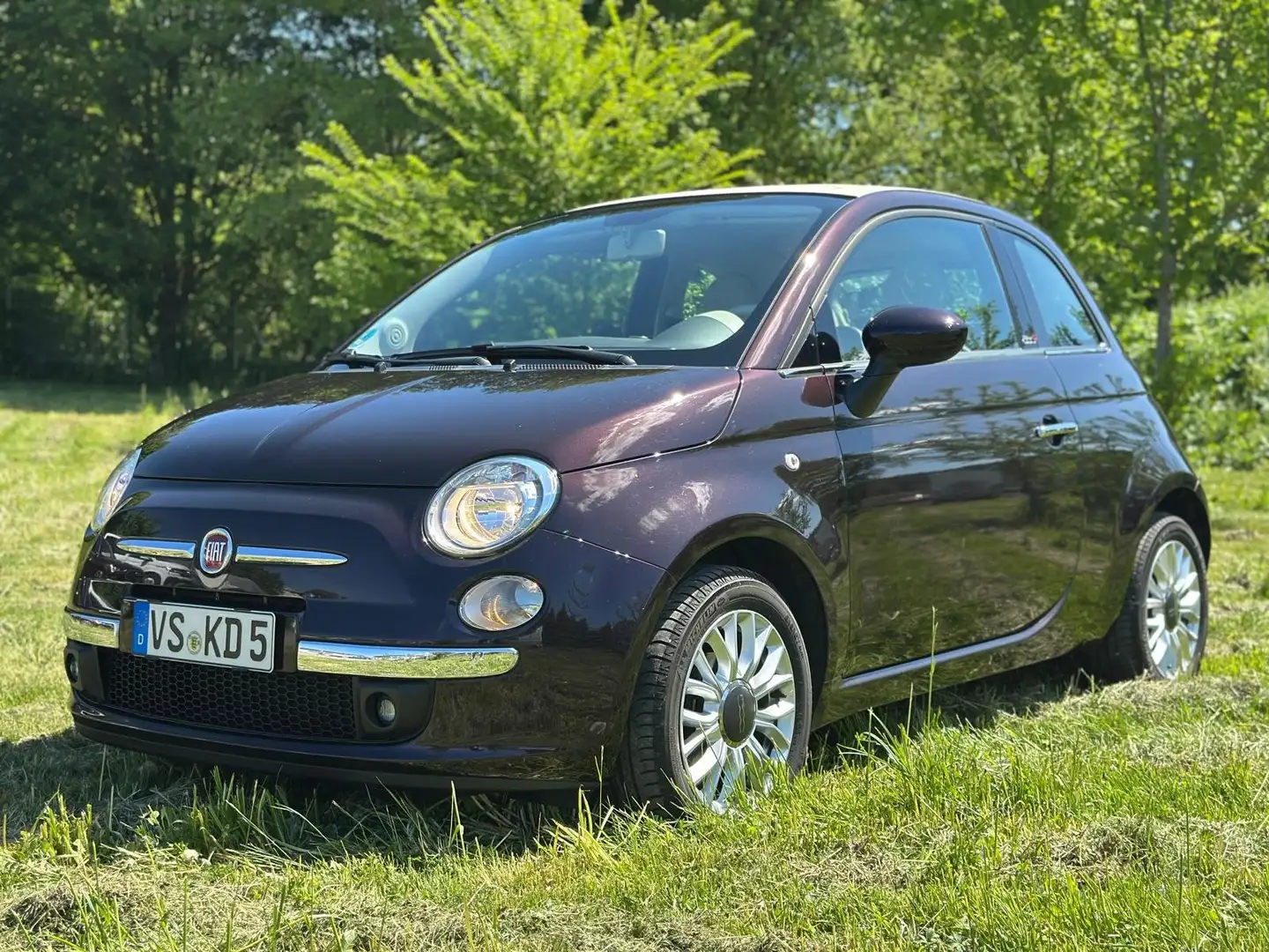 Fiat 500 cabrio 1,2 lounge Violett - 1