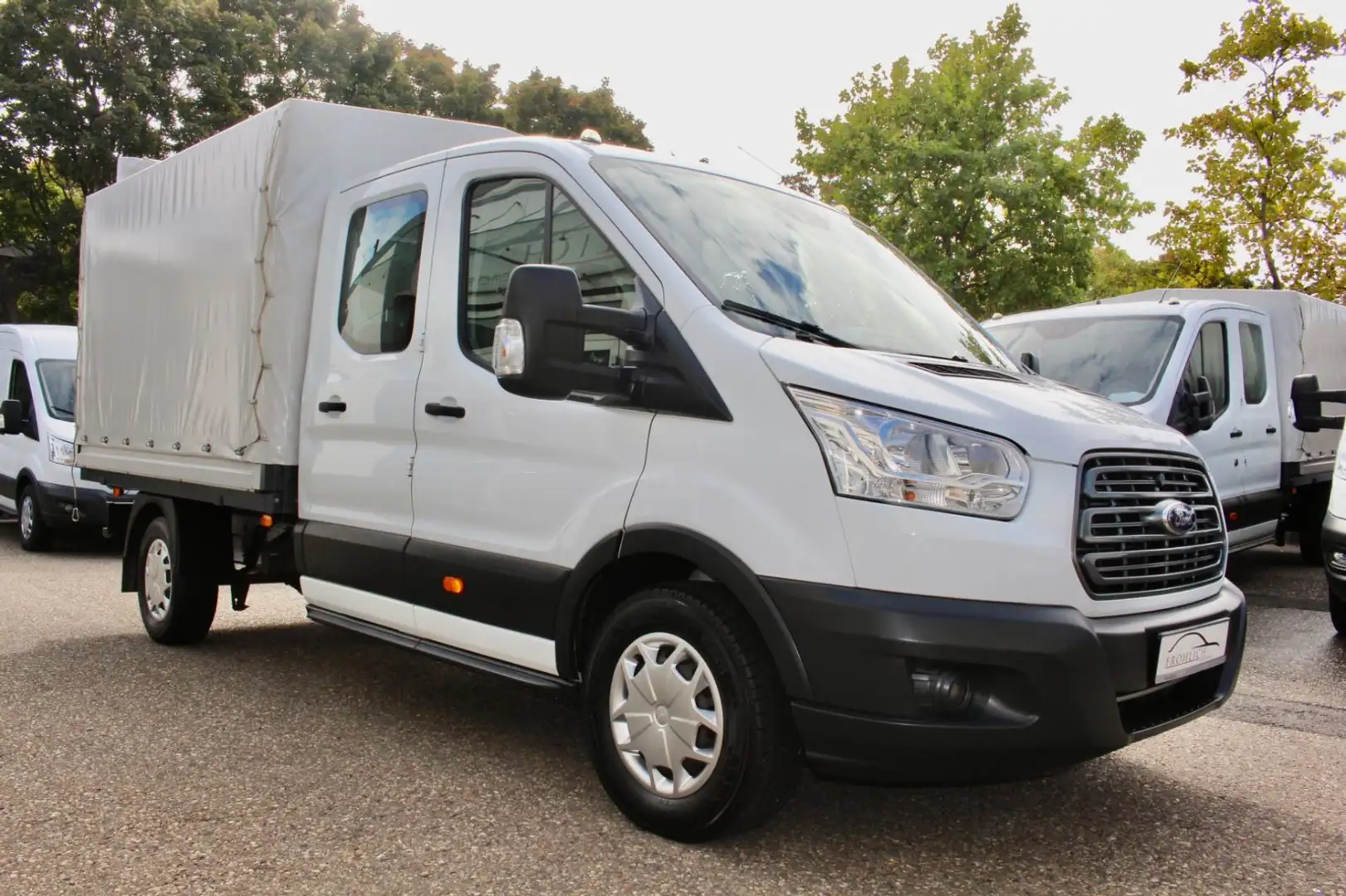 Ford Transit 350 Pritsche + Plane L3 DoKa 4x4 1HD SHZ Blanc - 1