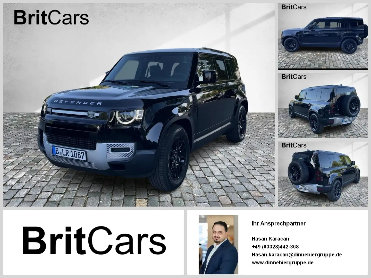 Land Rover Defender 110 2.0 P300e S Winterp. Pano. AHK Noir - 1