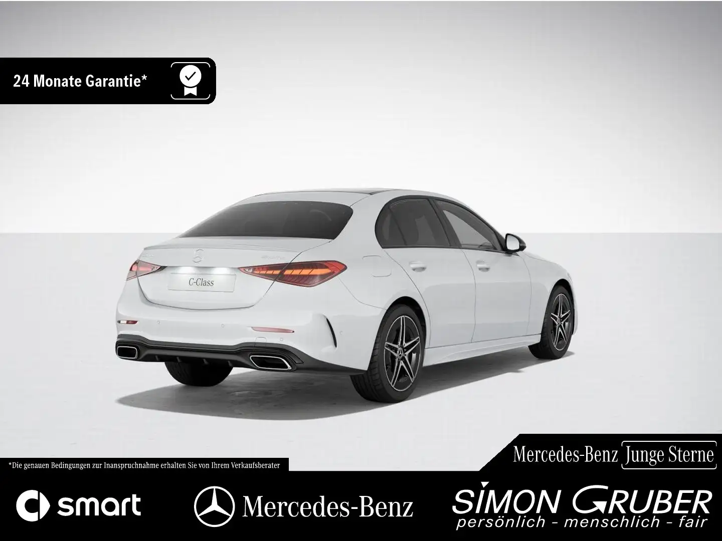 Mercedes-Benz C 300 d 4M AMG Night Pano Burm HUD DigiLight Weiß - 2