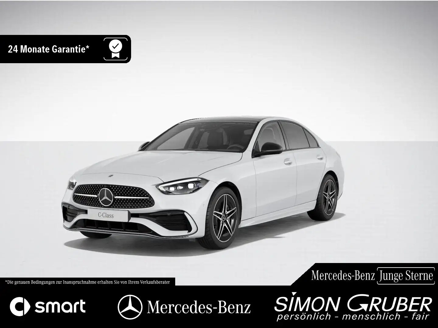 Mercedes-Benz C 300 d 4M AMG Night Pano Burm HUD DigiLight Weiß - 1