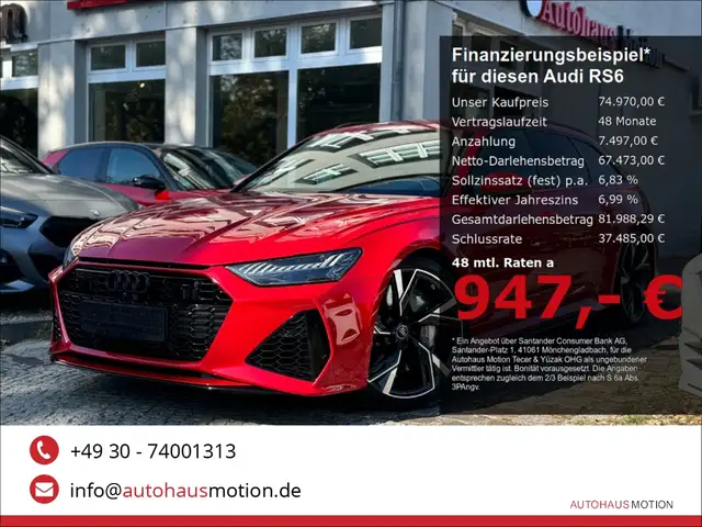 Audi RS6 Avant 4.0 TFSI quattro Matrix Navi ACC Kamera