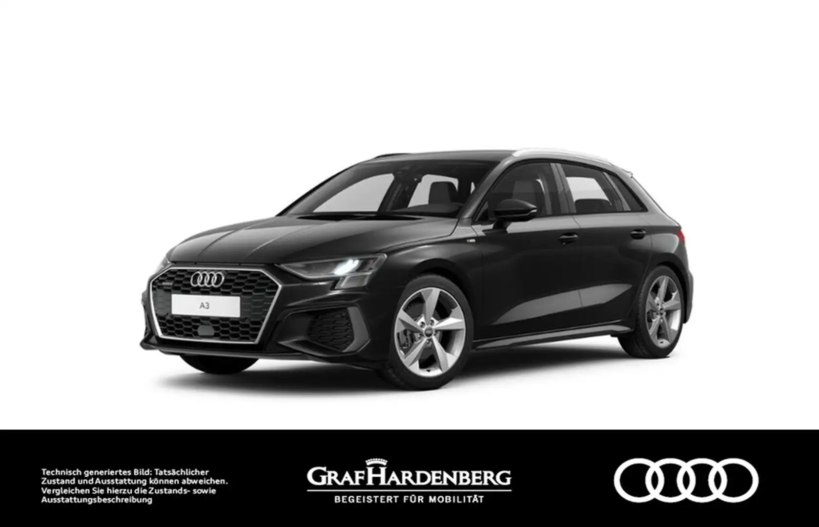 Audi A3 Sportback 40 TFSI quattro S line Navi AHK Schwarz - 1
