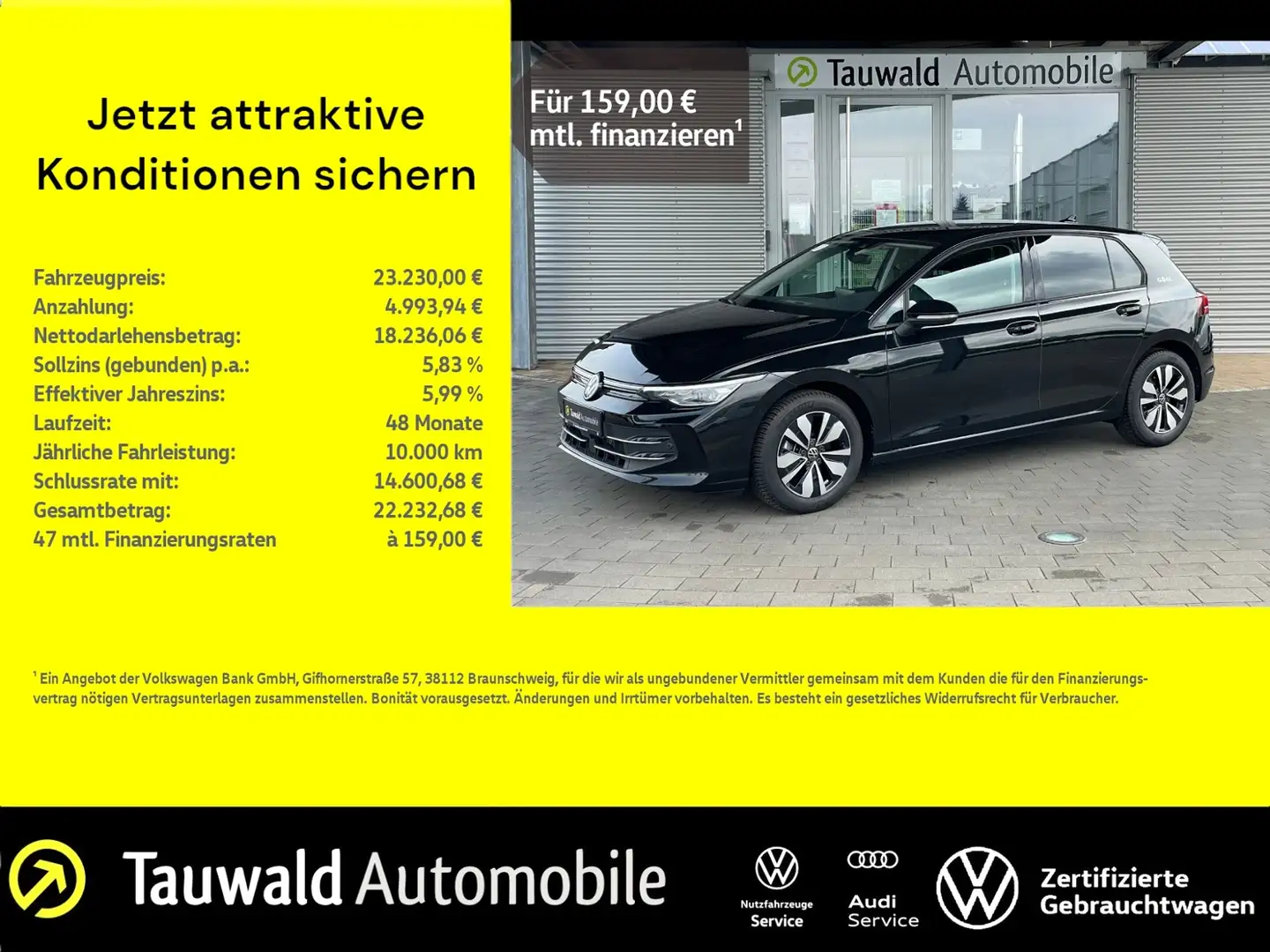 Volkswagen Golf VIII 1.5 TSI GOAL AHK/LED/ACC/DCP/SHZ Noir - 1