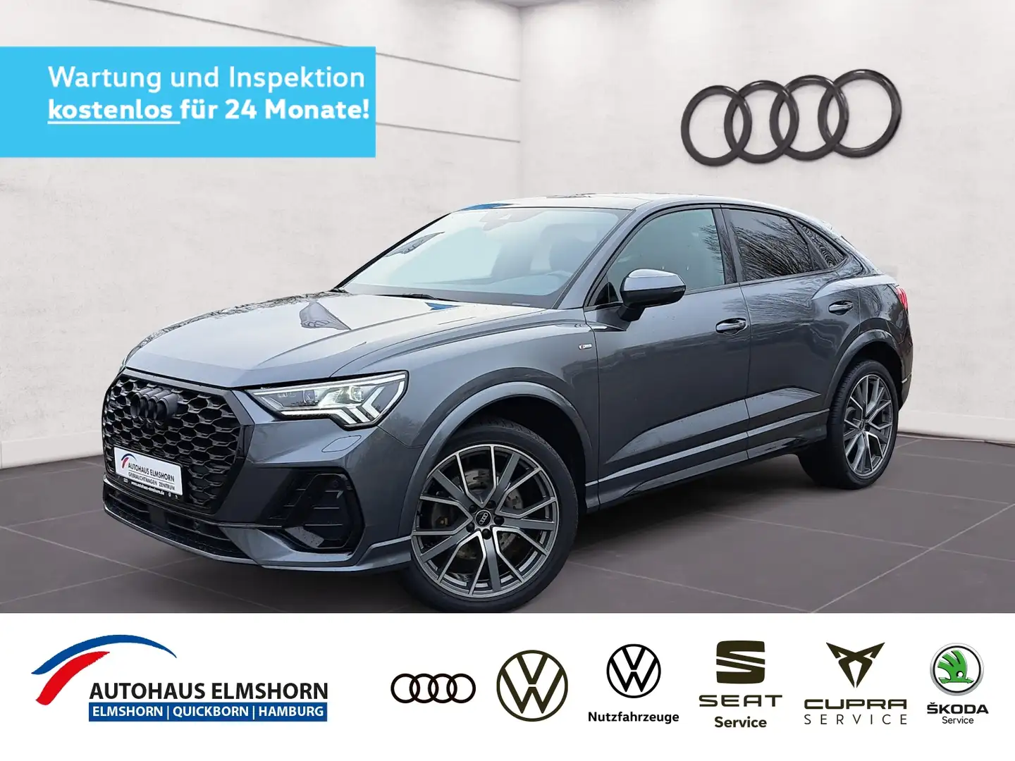 Audi Q3 Sportback S line 40 TDI quattro S tronic AHK PANO Grau - 1