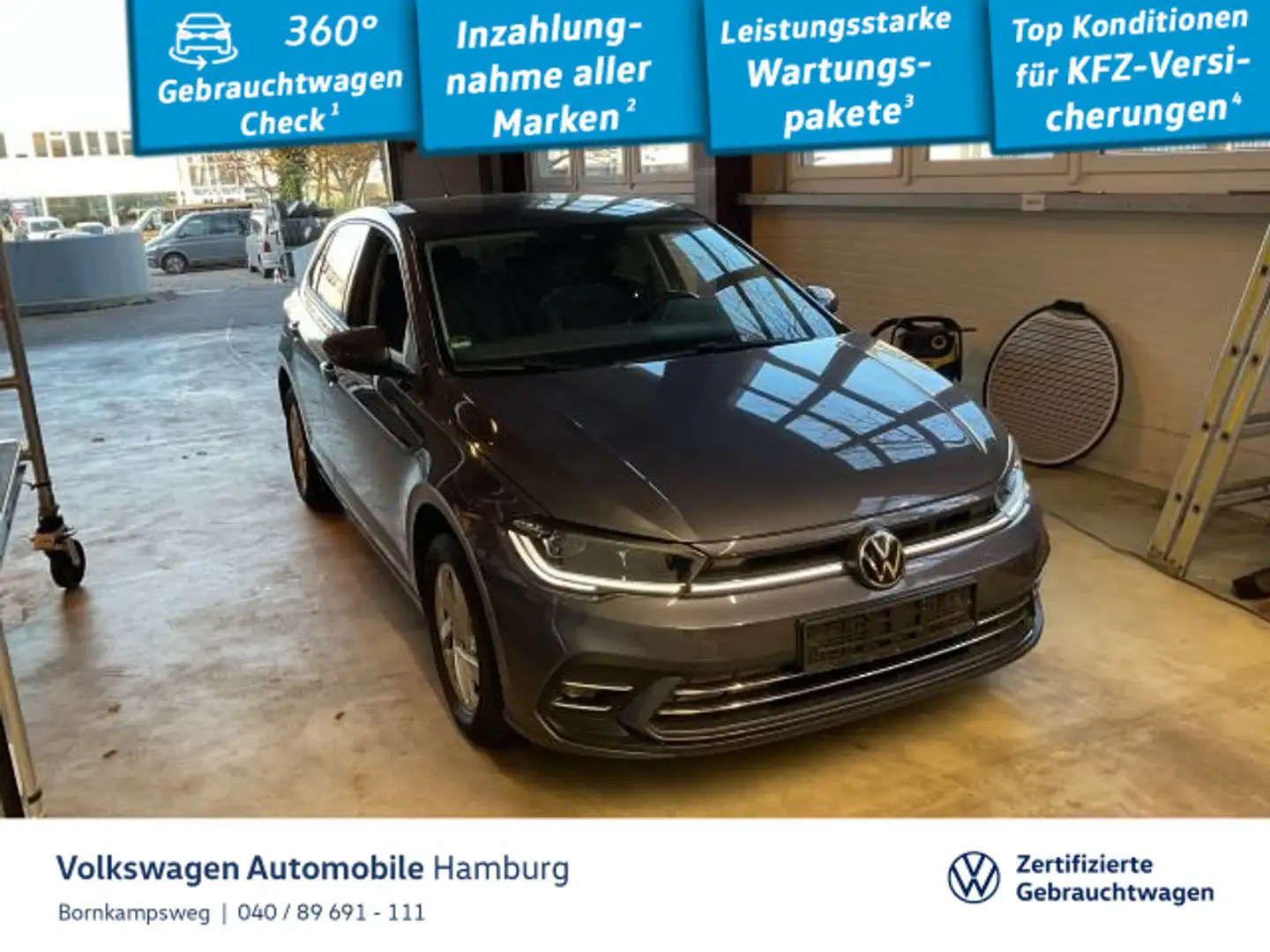 Volkswagen Polo 1.0 TSI Style DSG LED Navi Kamera ACC Grau - 1