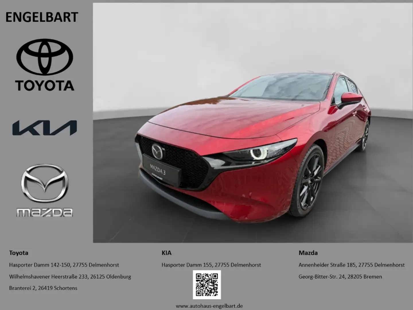 Mazda 3 Exclusive-Line SKYACTIV-X M-Hybrid EU6e HUD Navi B Rood - 1