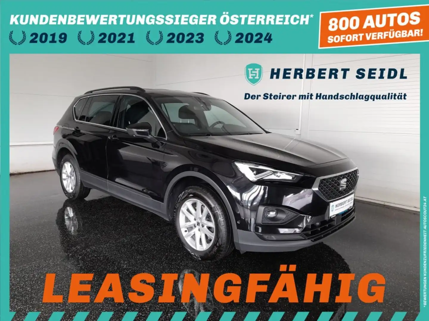 SEAT Tarraco STYLE 2,0 TDI *STANDHZG / VOLL-LED / VIRTUELL / NAVI / AHV & KAMERA / ACC / BEATS / E-KLAPPE* Schwarz - 1