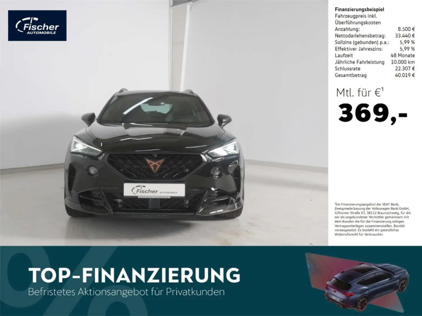 CUPRA Formentor 2.5 TSI DSG 4Drive VZ5 P-Dach/360°/NAV Schwarz - 1