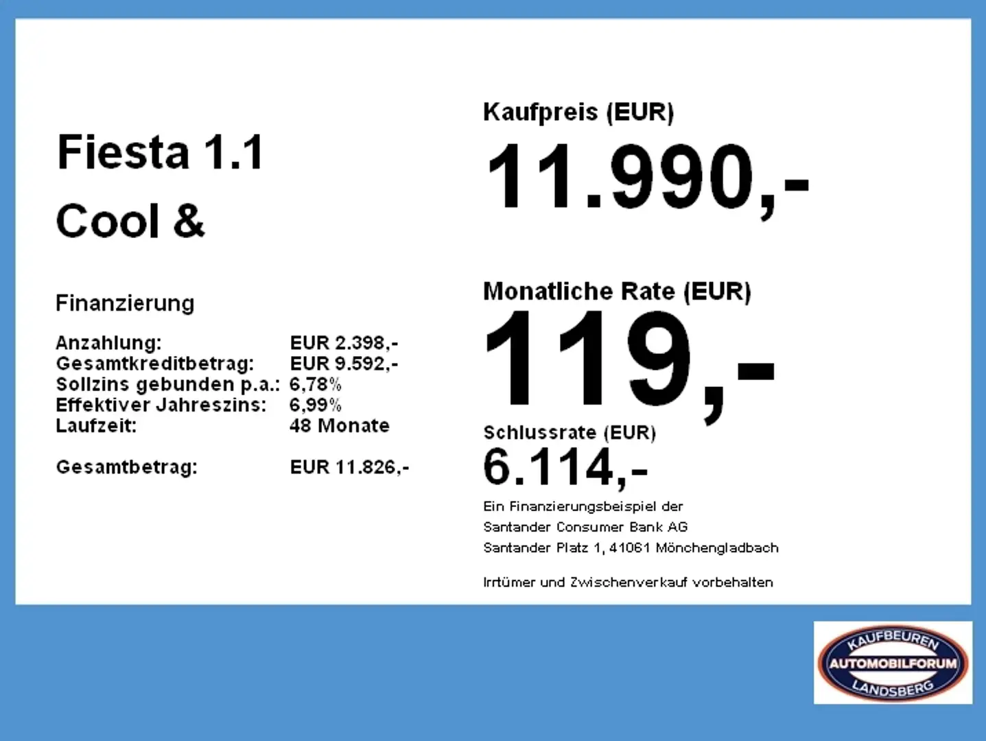Ford Fiesta 1.1 Cool & Connect SYNC SHZ Klima Spurh. Weiß - 2