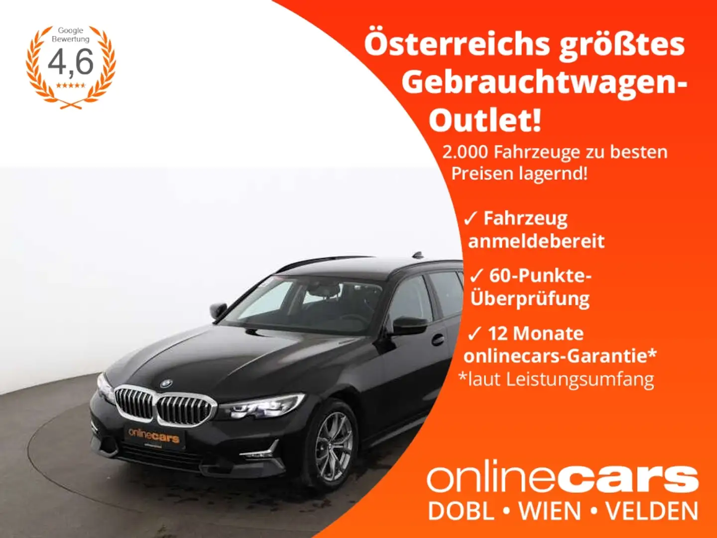 BMW 318 d Touring Luxury Line LED AHK NAVI ASSIST PDC Schwarz - 1