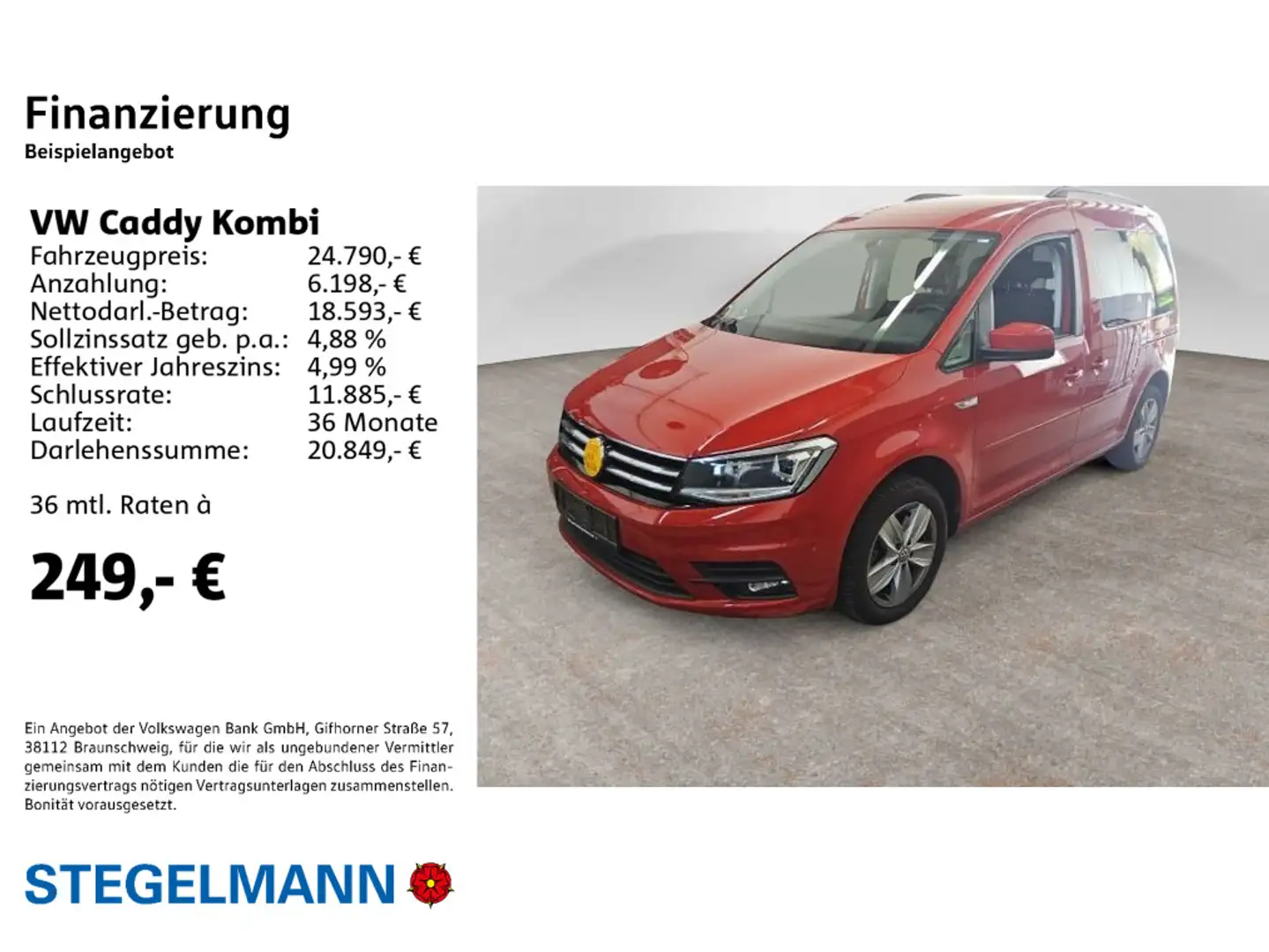 Volkswagen Caddy 1.4 TSI DSG Comfortline *Navi*Xenon* Rood - 2