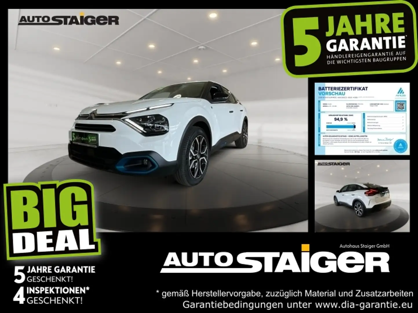 Citroen C4 ë- Feel 11kw Lader Winterpaket, PDC,... Blanc - 1