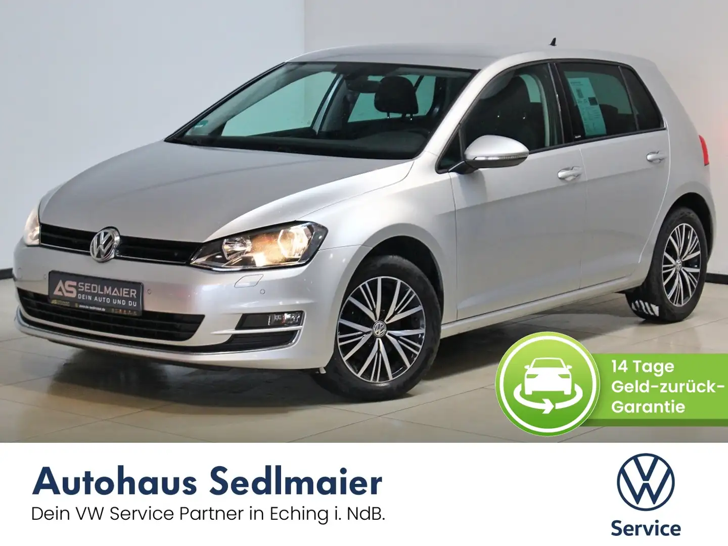 Volkswagen Golf VII 2.0 TDI Allstar PDCv+h|NAV|AHK|SHZ|Temp Argent - 1
