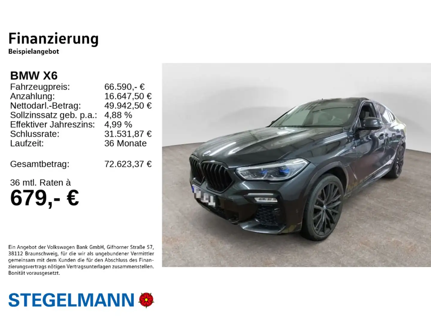 BMW X6 M50i Shadow-Line Adaptives Fahrwerk*Innovatio Schwarz - 2