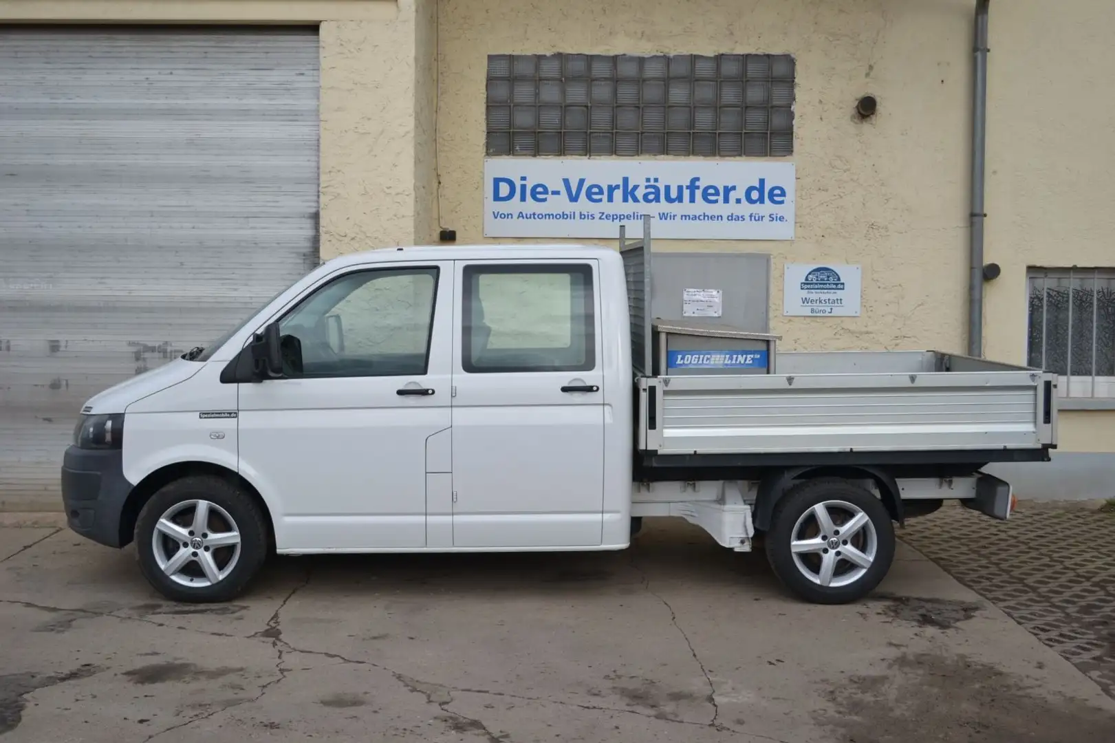 Volkswagen T5 T6 Doka Pritsche Klima Pritschenbox Alu 1. Hd Blanc - 2
