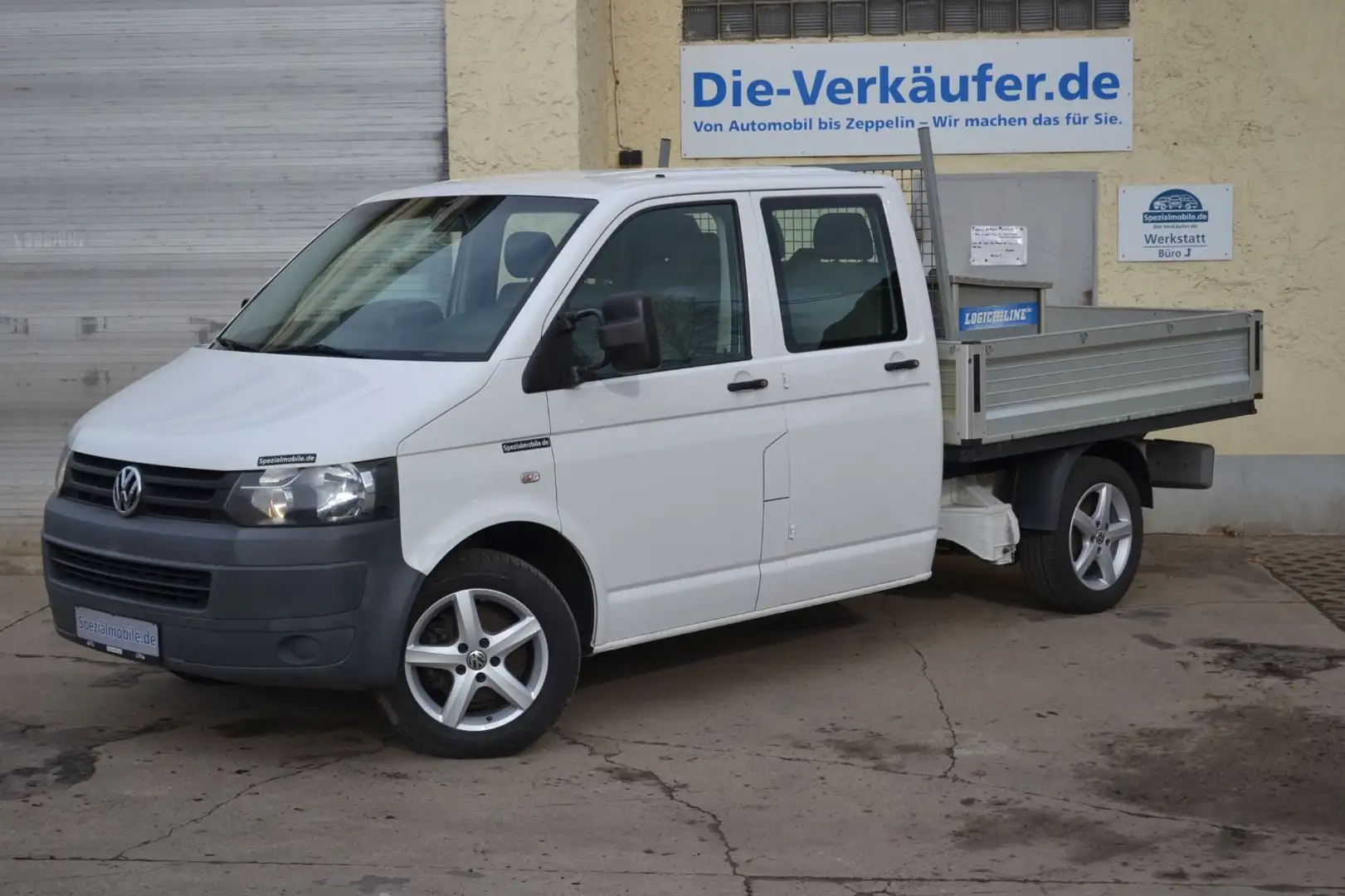 Volkswagen T5 T6 Doka Pritsche Klima Pritschenbox Alu 1. Hd Wit - 1