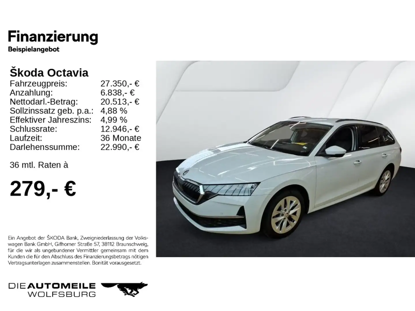 Skoda Octavia 4 IV Combi 1.5 eTSI DSG Selection LED/AC Blanc - 2