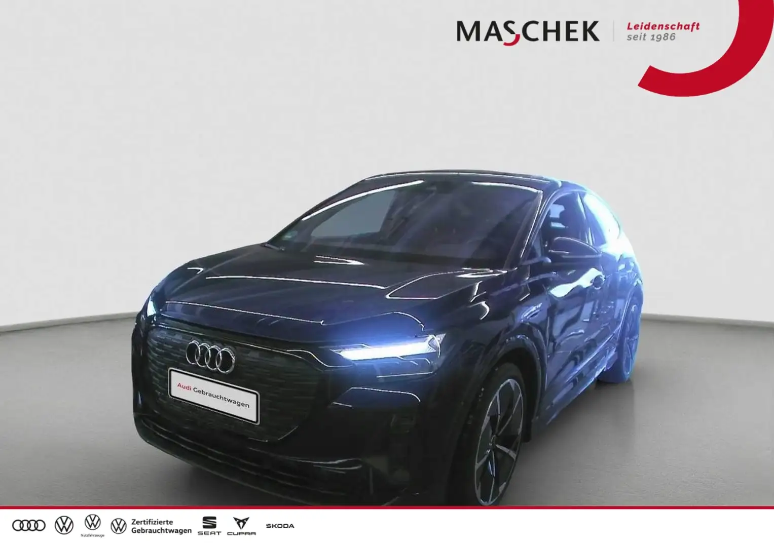 Audi Q4 e-tron Q4 Sportback e-tron 45 AHK LM21 Black Sonderleasin Blau - 1