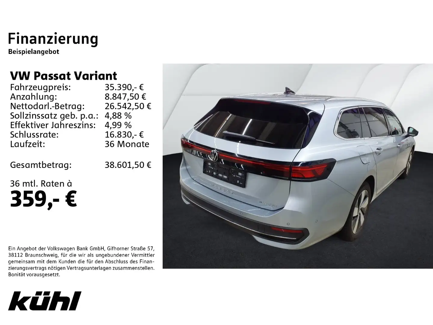 Volkswagen Passat Variant 1.5 TSI eHybrid DSG Business LED/ Silber - 2