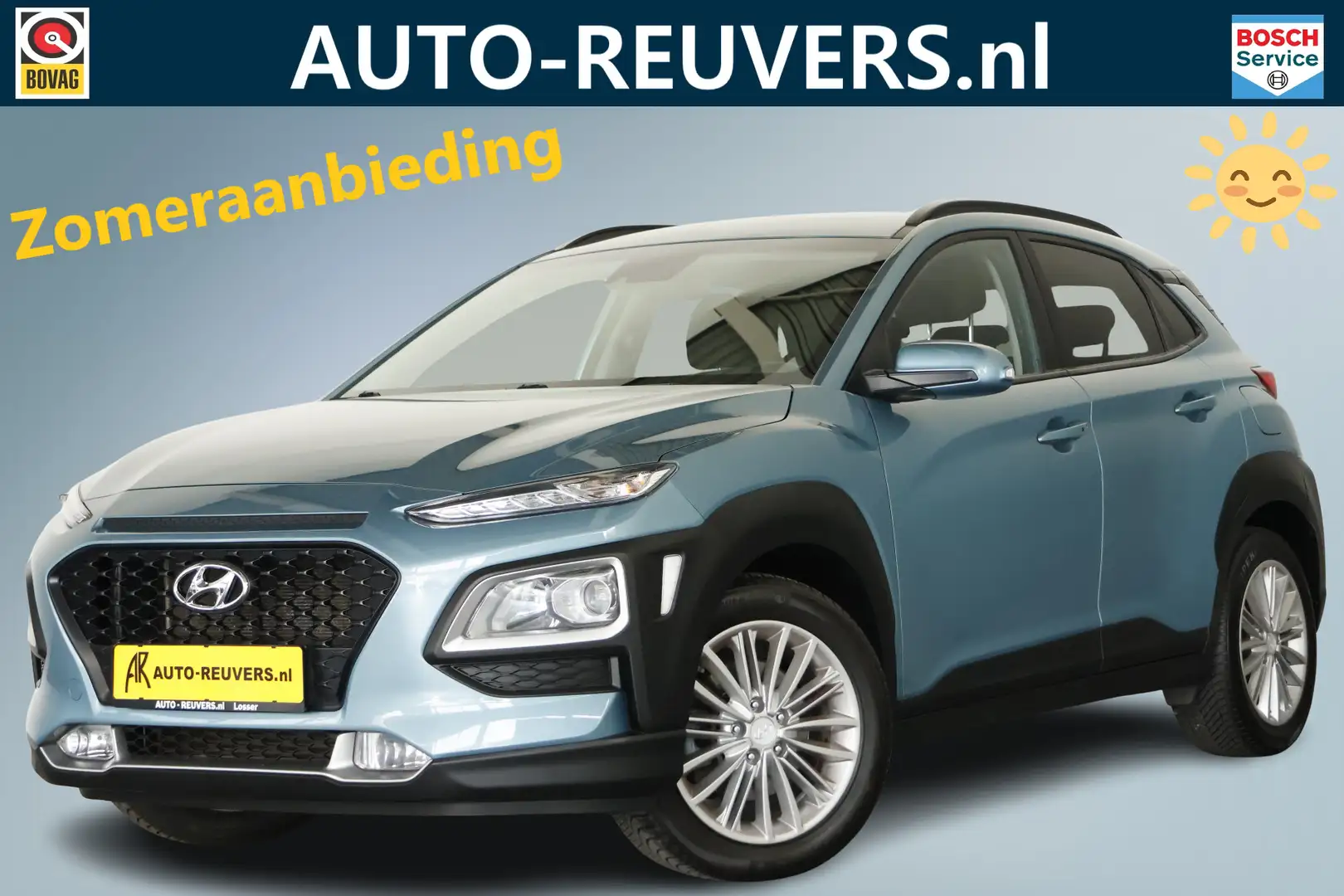 Hyundai KONA 1.6 T-GDI Premium / Navi / Automaat / Cam / CarPla Blauw - 1