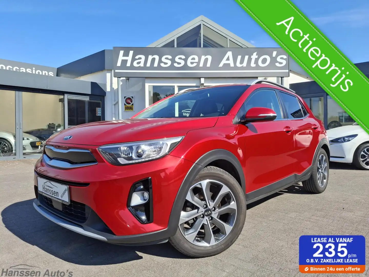 Kia Stonic 1.0 T-GDi DynamicPlusLine afn. trekhaak. Rouge - 1