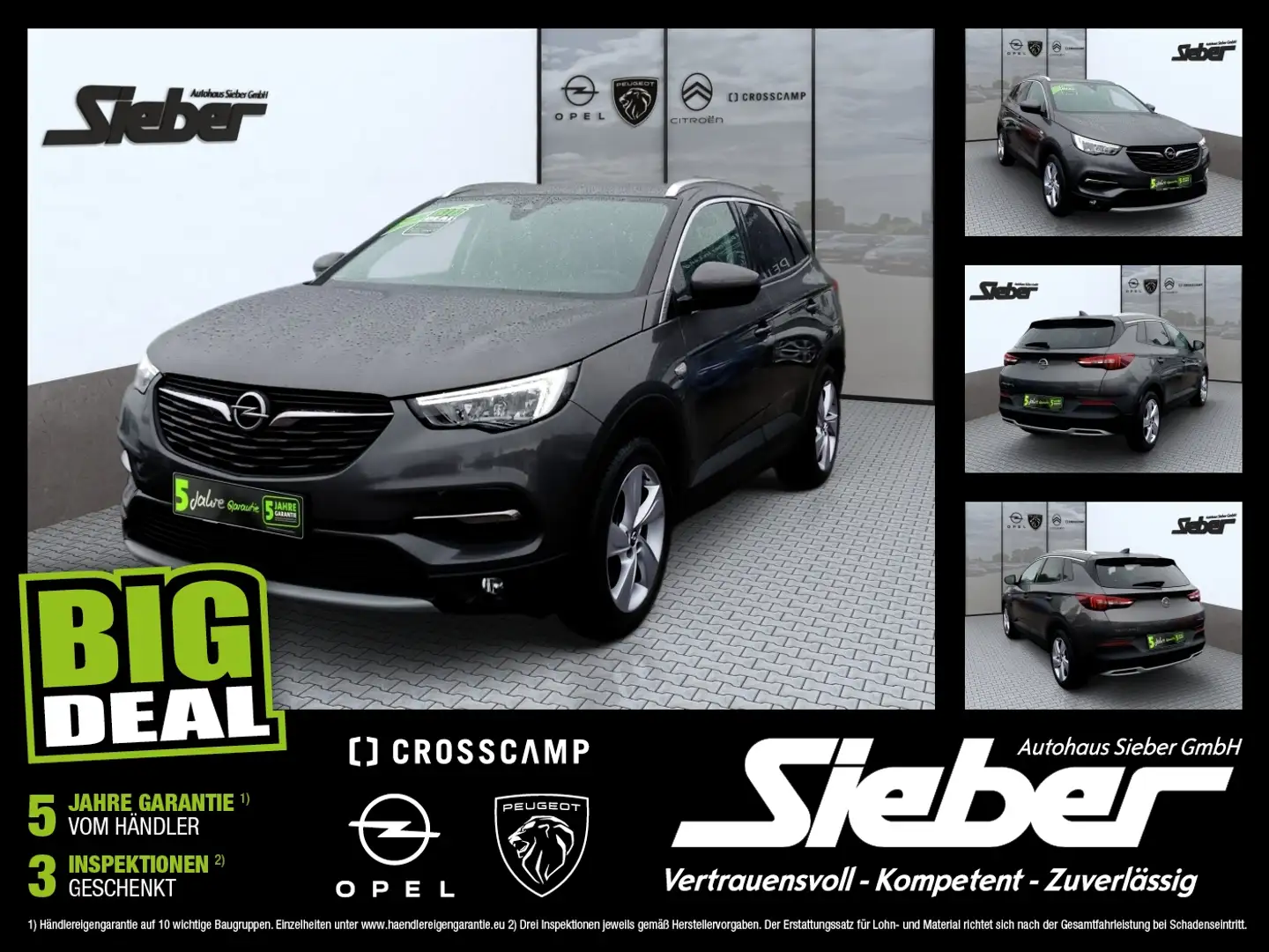 Opel Grandland 1.6 Turbo Elegance 4 LED*TEMPOMAT*DAB Grijs - 1