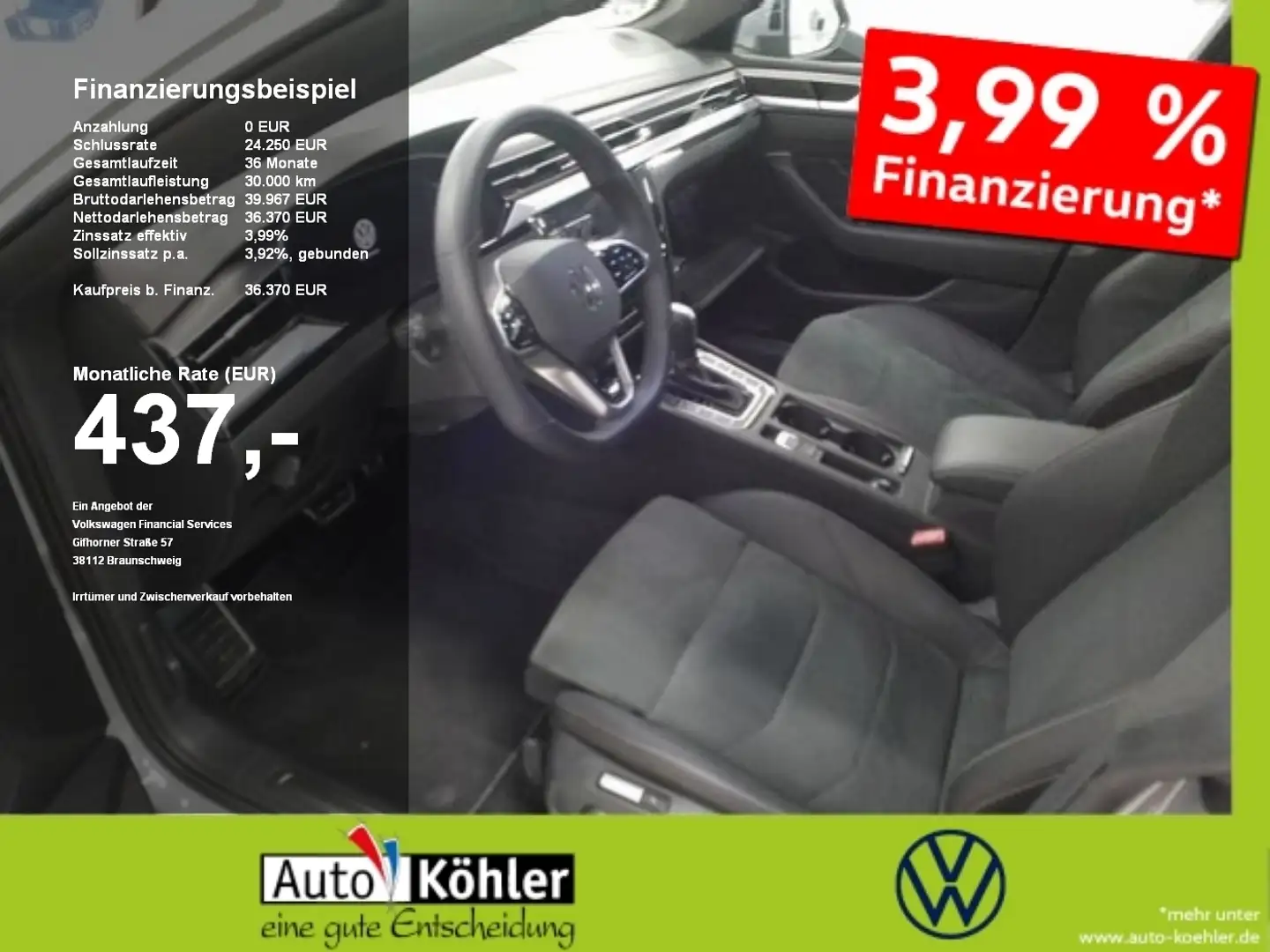 Volkswagen Arteon SB R-Line TDi DSG Akustikverglasung Grau - 1