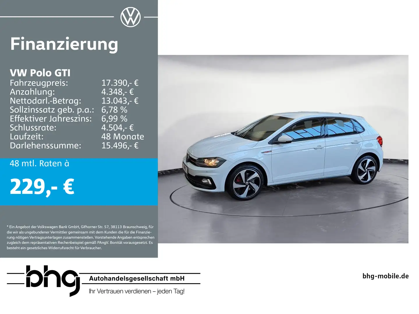 Volkswagen Polo GTI 2.0 TSI DSG *KLIMA*EINPARKHILFE* Blanc - 1