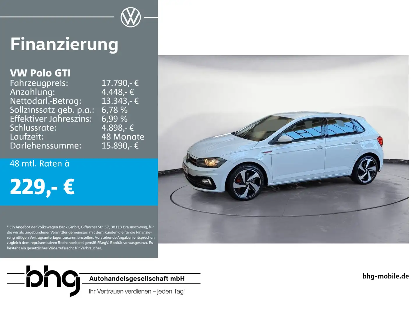Volkswagen Polo GTI 2.0 TSI DSG *KLIMA*EINPARKHILFE* Weiß - 1