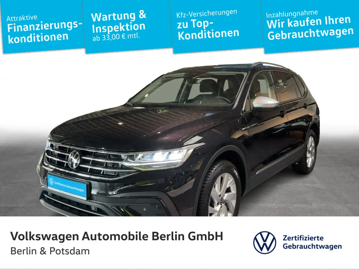 Volkswagen Tiguan Allspace 2.0TDI DSG NAVI AHK 7-Sitze Schwarz - 1