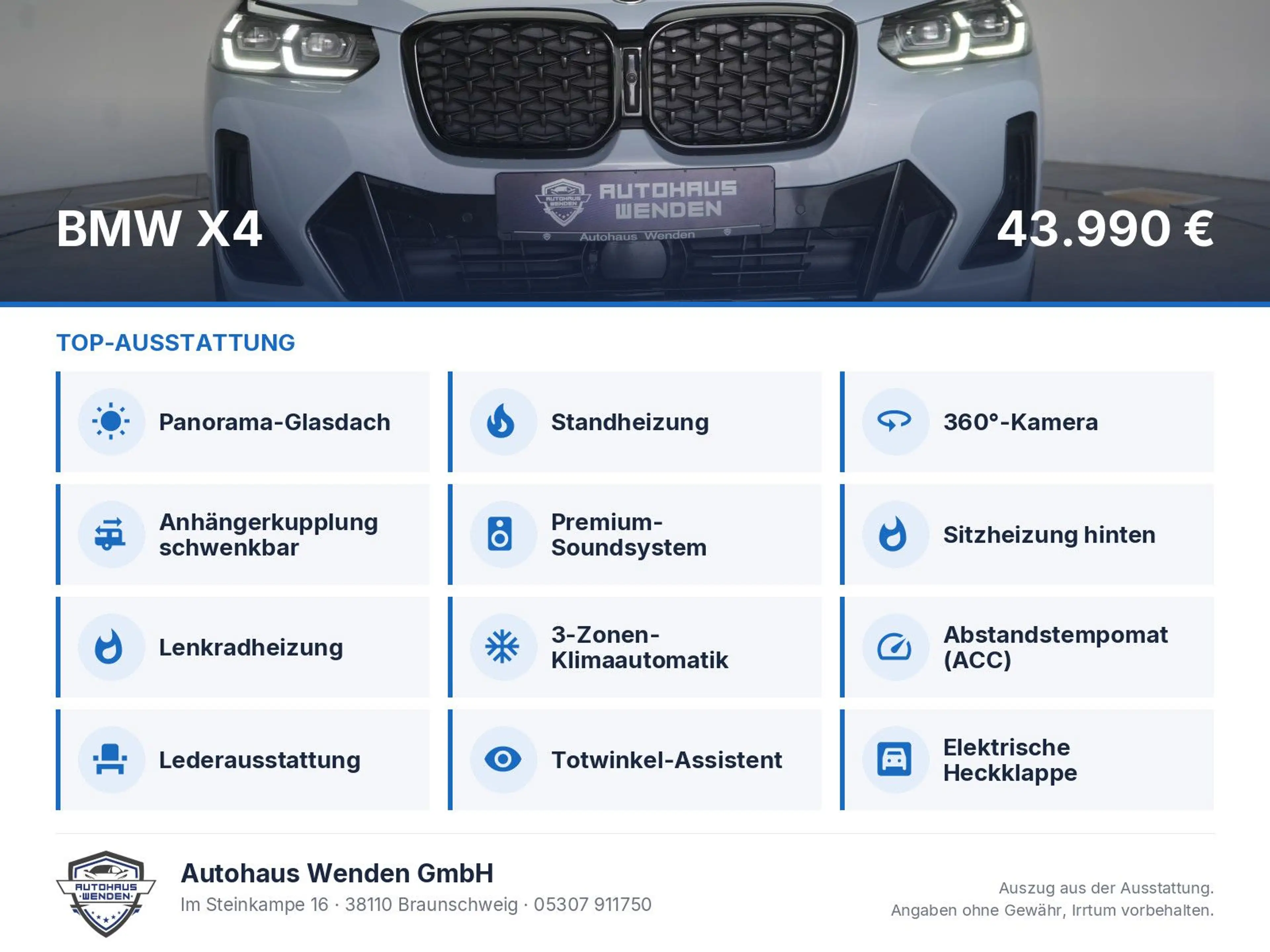 BMW X4 xDrive30d M-Sport Leder/ACC/Kamera/Pano/AHK/ — photo 6