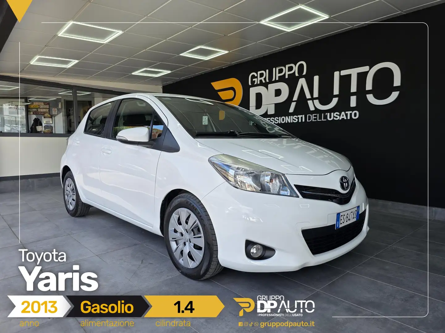 Toyota Yaris Yaris 5p 1.4 d-4d Lounge Blanc - 1